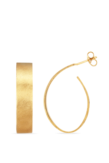 Gold Apple Pip Hoop Earrings