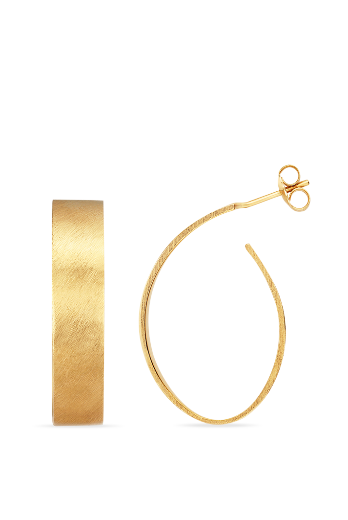 Gold Apple Pip Hoop Earrings