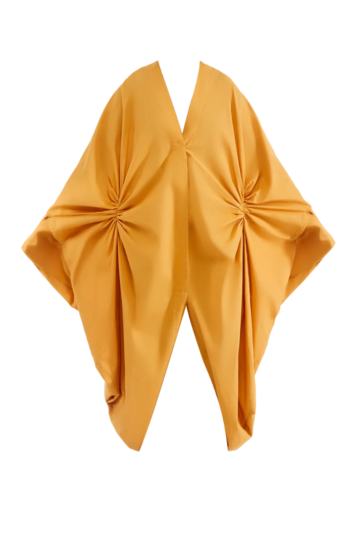 Labu Mustard Cotton Robe