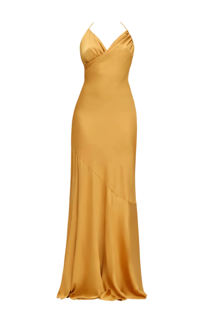 Tiro Satin Gold Gown