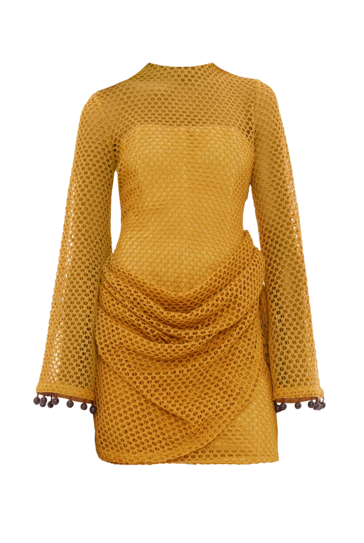 Egu Crochet Dress | Mustard