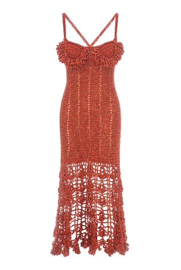 Terracotta Crochet Dress
