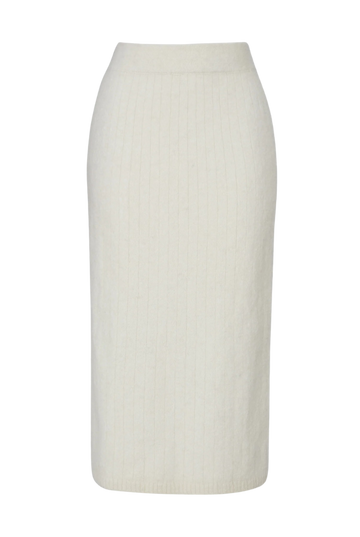 Ivory Alpaca Midi Tube Skirt