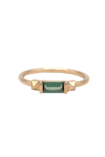 Debbie Dualis Baguette Tourmaline Ring | 14K Gold
