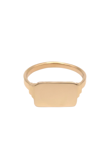 Rectangle Signet Ring | 14K Gold