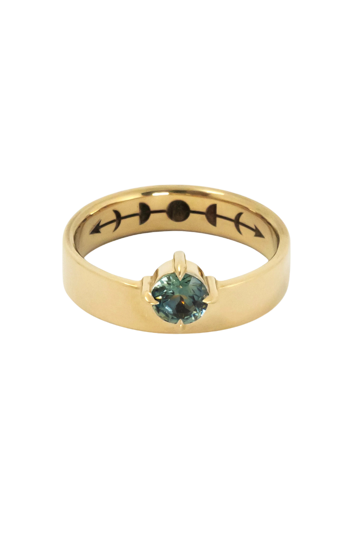 Moonrise Sapphire Ring | 14K Yellow Gold
