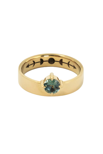 Moonrise Sapphire Ring | 14K Yellow Gold