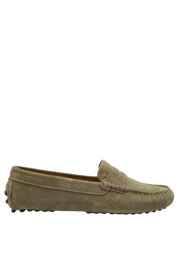 Women's Suede Penny Driving Loafers | Truffle