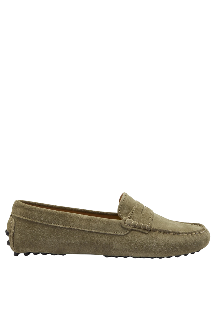 Women's Suede Penny Driving Loafers | Truffle