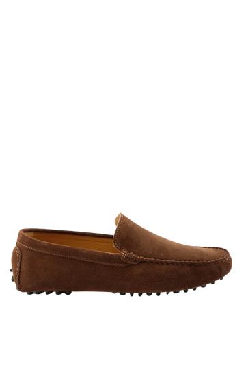 Men's Suede Driving Loafers | Brown