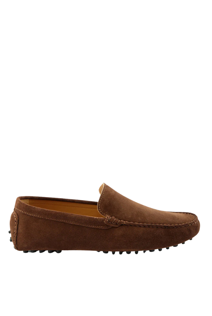 Men's Suede Driving Loafers | Brown