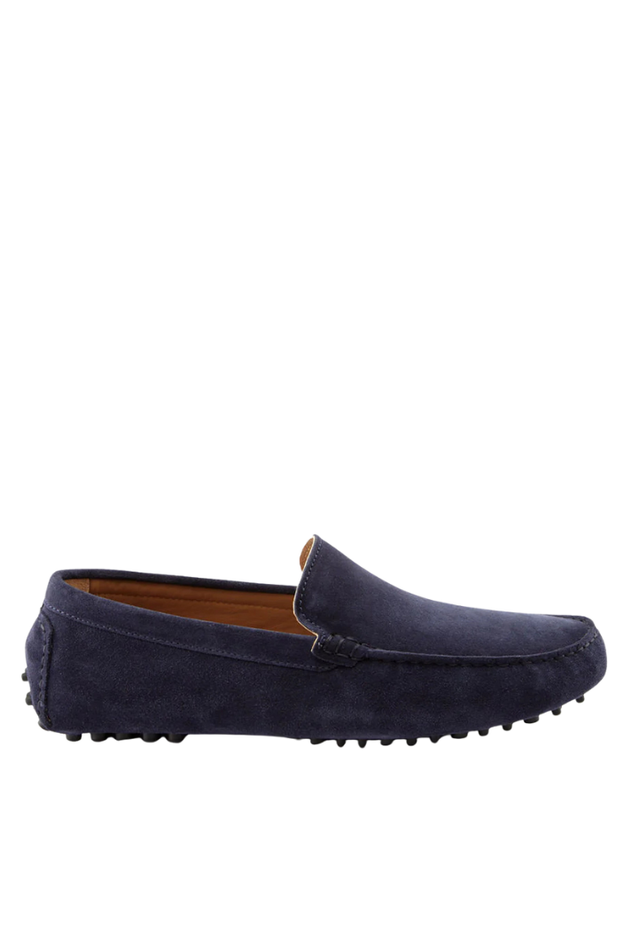 Men's Suede Driving Loafers | Navy Blue