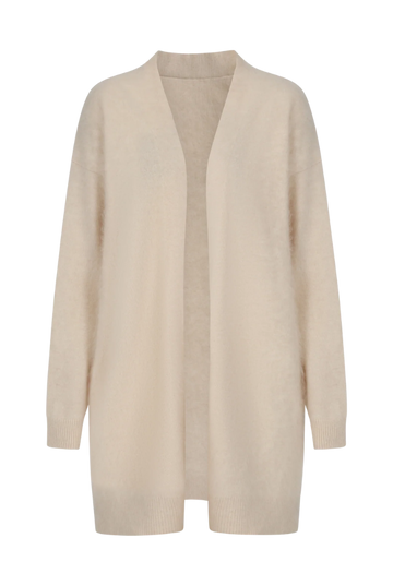 Brushed Cashmere Cardigan | Porcelaine White