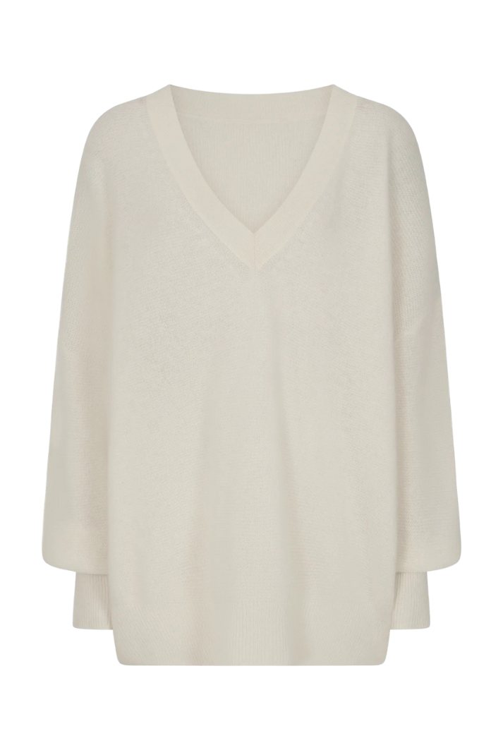 Relaxed Lofty V Neck Sweater