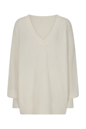 Relaxed Lofty V Neck Sweater