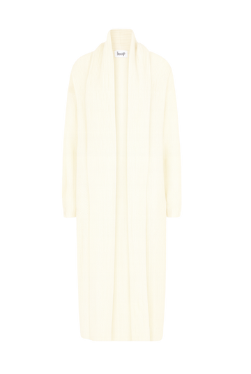 Ribbed Cashmere Coatigan | Snow White