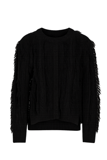 Fringe Cable Jacket | Black