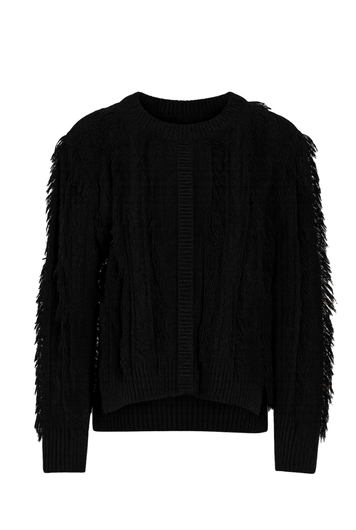 Fringe Cable Jacket | Black