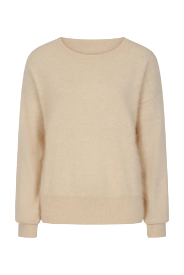 Brushed Cashmere Sweater | Porcelaine White