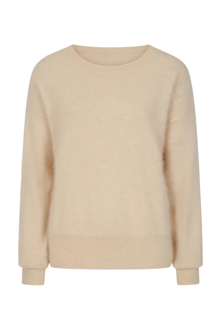 Brushed Cashmere Sweater | Porcelaine White