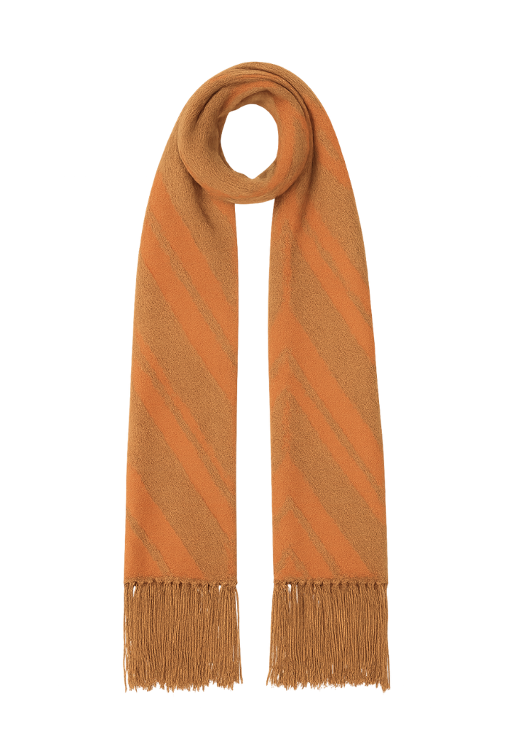 Textured Chevron Scarf | Harvest Brown