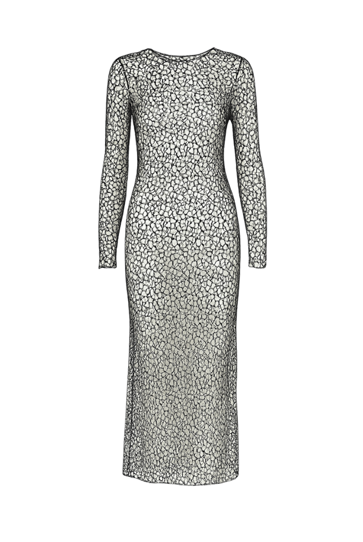 Black Sheer Lace Dress