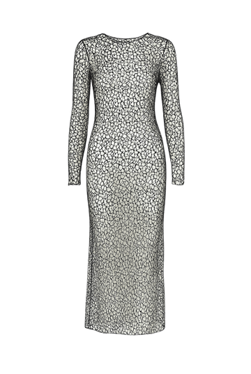 Black Sheer Lace Dress