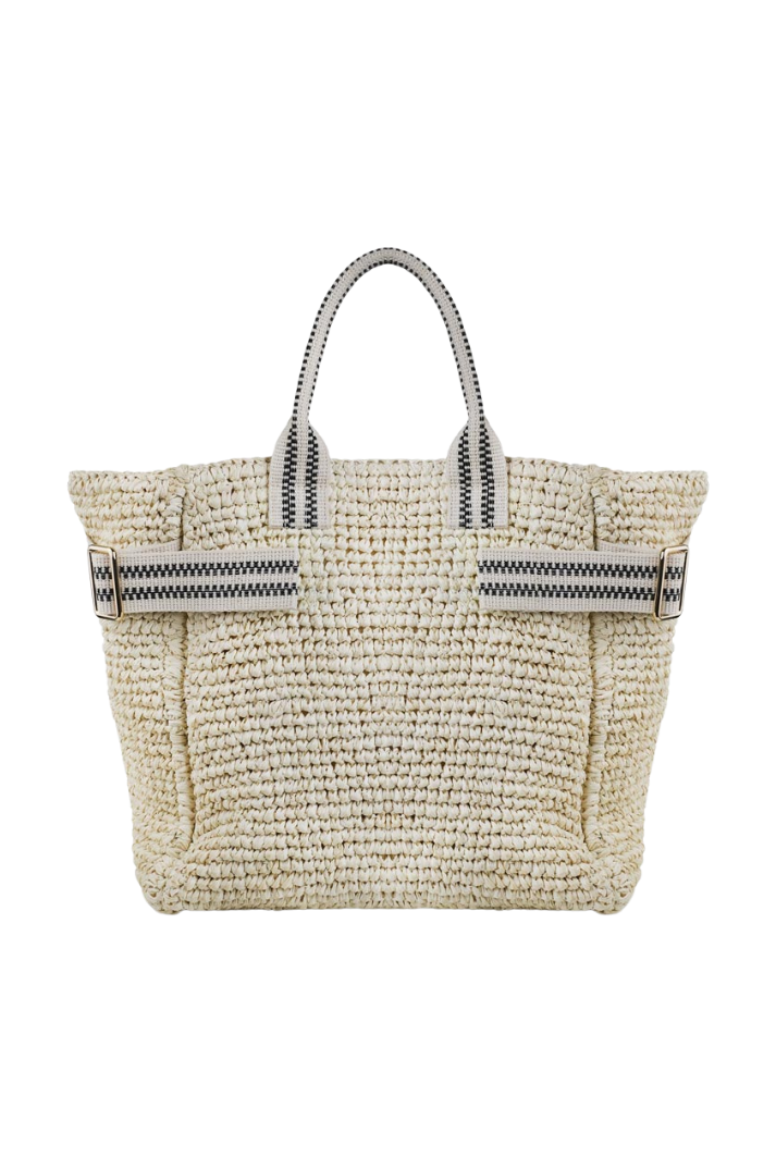 Vegan Raffia Woven Tote Bag