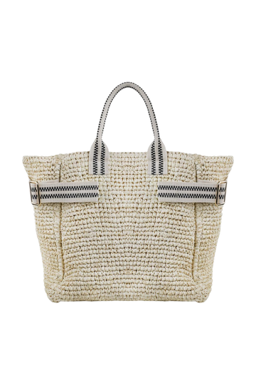 Vegan Raffia Woven Tote Bag