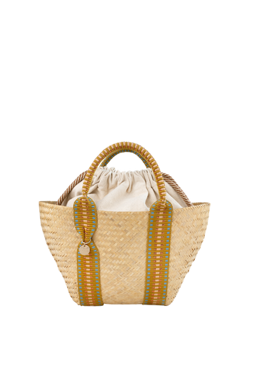 Mini Tapered Bamboo Basket Bag