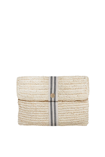 Natural Raffia Clutch Bag