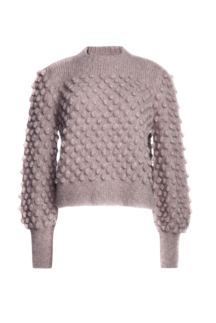 Alpaca Wool Sweater | Pink Melange