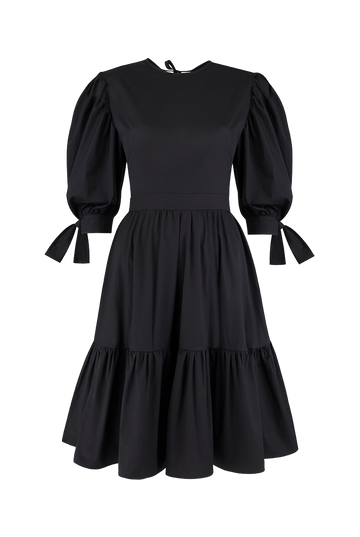 Caroline Black Cotton Dress