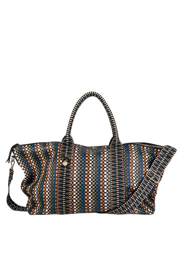 Saroka Intrecciato Leather Weekend Travel Bag