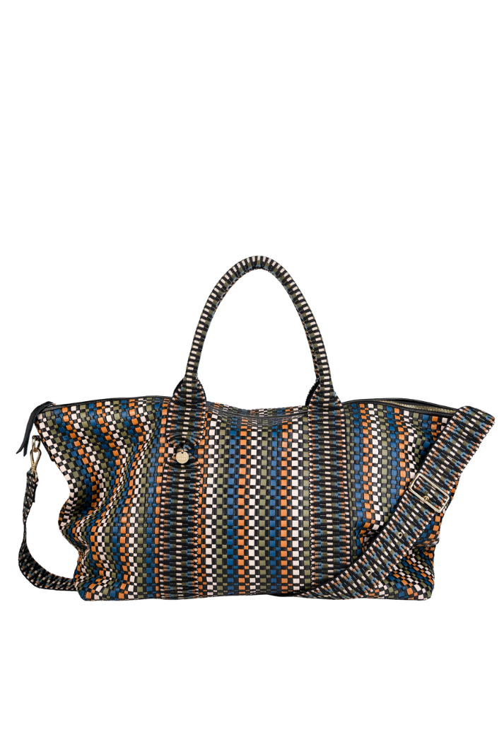 Saroka Intrecciato Leather Weekend Travel Bag