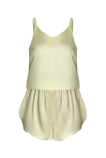 Sage Organic Silk Tank and Shorts Set