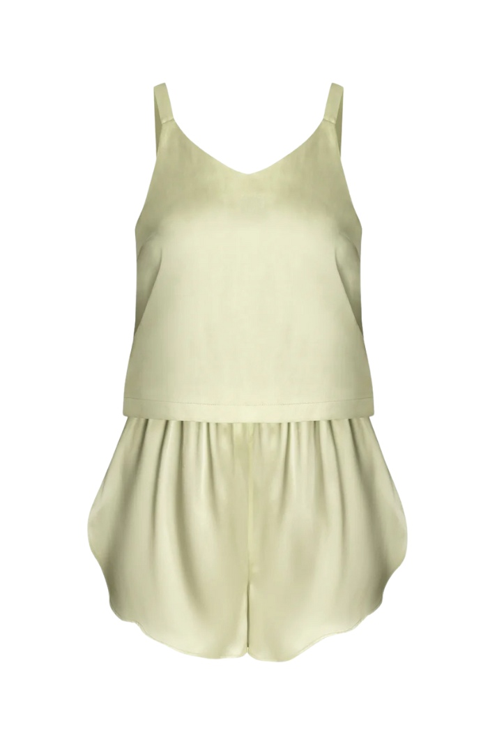 Sage Organic Silk Tank and Shorts Set