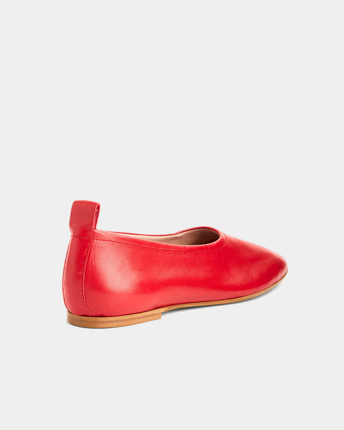Leather Ballet Flats | Red