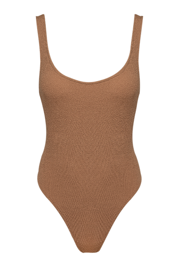 Hailey Caramel Scrunch One Piece Swimsuit