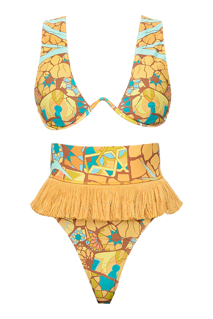 Floral printed bikini swimwear