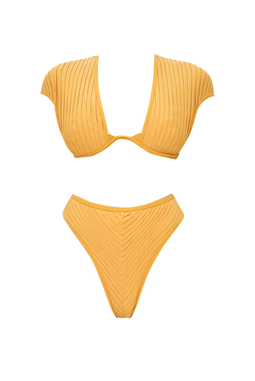 Pura High Rise Bikini | Mustard