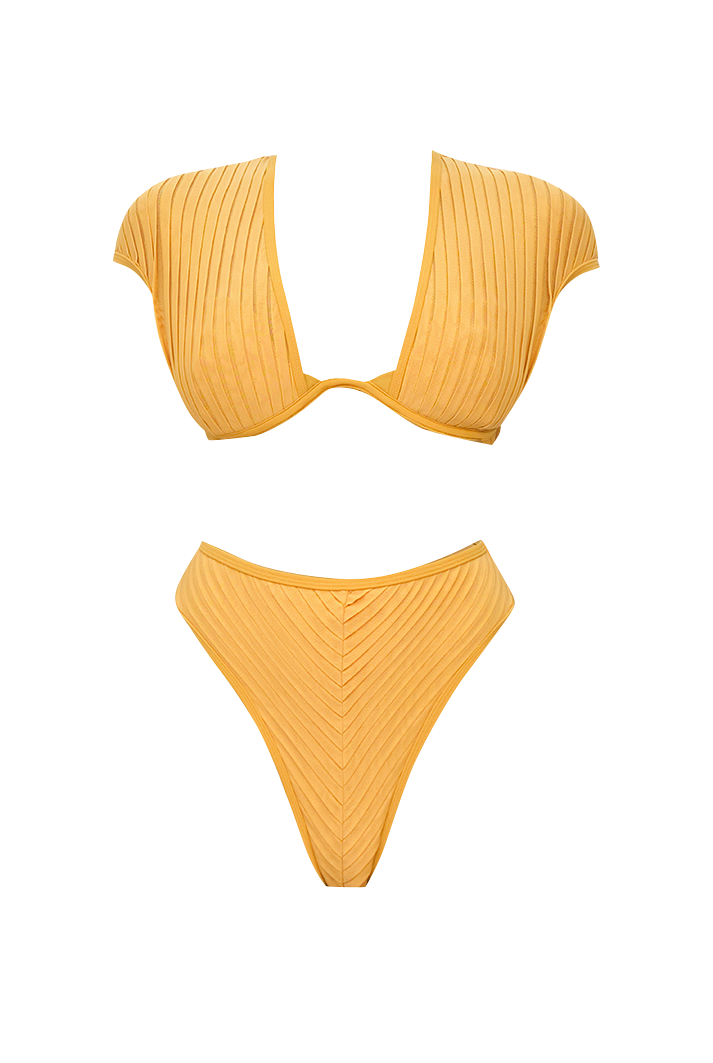 Pura High Rise Bikini | Mustard