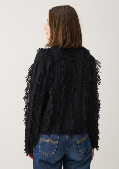 Fringe Cable Jacket | Black