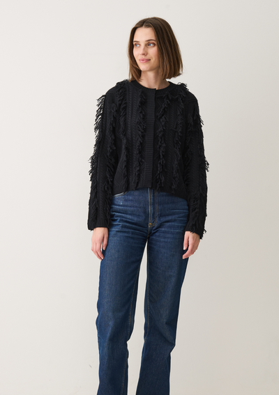 Fringe Cable Jacket | Black