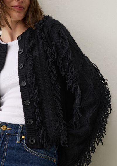 Fringe Cable Jacket | Black