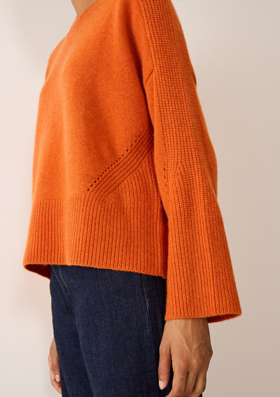 Crew Neck Lofty Sweatshirt | Tiger Orange