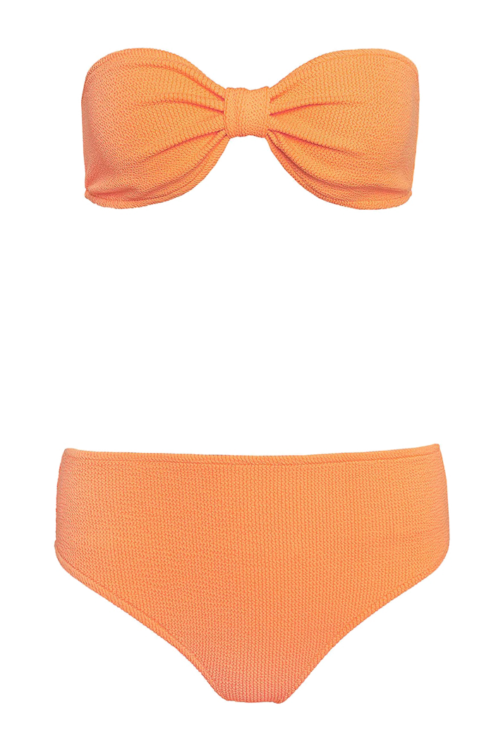 Kim High Waisted Mango Bandeau Bikini