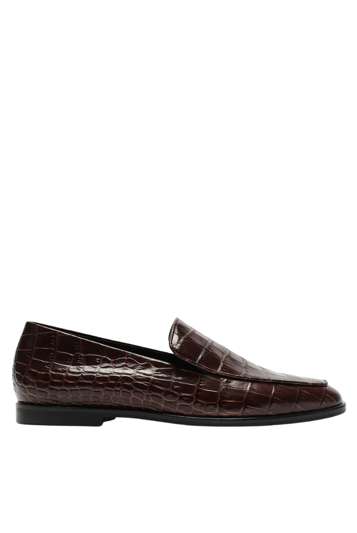 The Modern Moccasin | Brown Croc