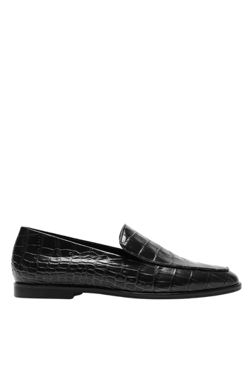 The Modern Moccasin | Black Croc
