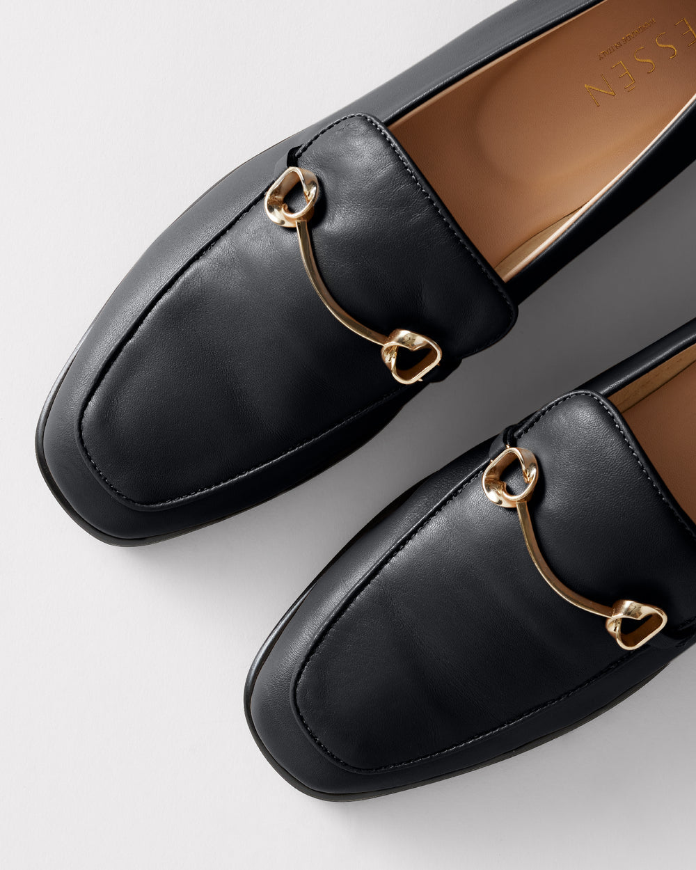 The Modern Moccasin | Black with hardware